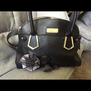 Black grey gold Big Buddha purse